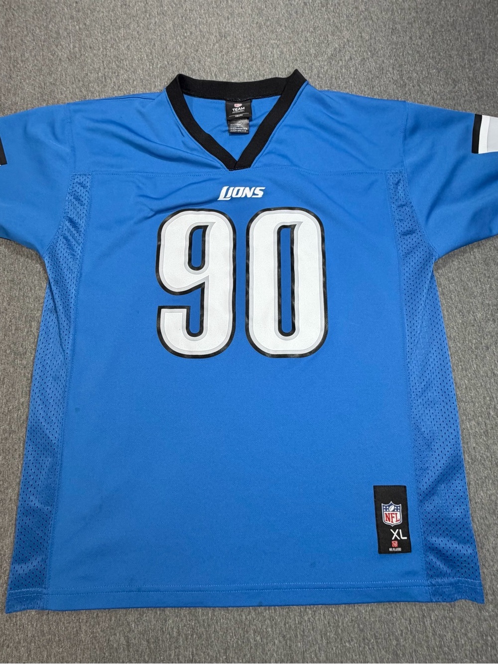 Detroit Lions Ndamakong Suh #90 Youth XL 18/20 NFL Team Apparel Blue Jersey